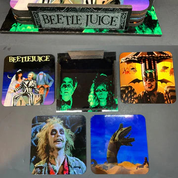 Beetlejuice Sublimated 4 Piece Coaster Set (Cork)