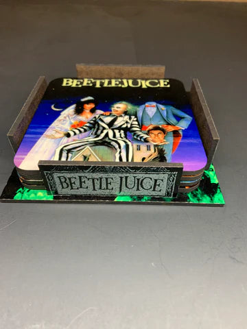 Beetlejuice Sublimated 4 Piece Coaster Set (Cork)