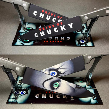 Bride of Chucky Tiffany 2 Kitchen Knife Set With Sublimated Stand