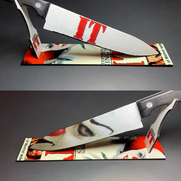 IT 1990 Penny Wise Stephen King Knife With Sublimated Stand