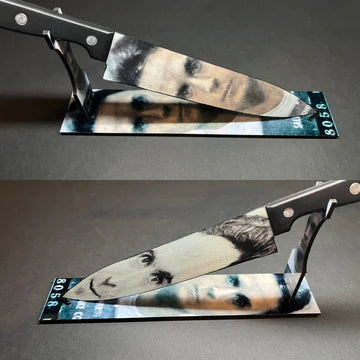 Ted Bundy Serial Killer Horror Kitchen Knife With Sublimated Stand
