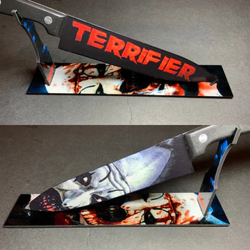 Terrifier Art the Clown Kitchen Knife With Sublimated Stand