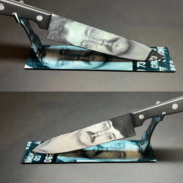 Edmund Kemper Serial Killer Knife With Sublimated Stand