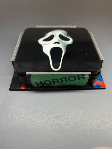 I Love Horror Movies Icons Sublimated Coasters 6 Pack (Cork)