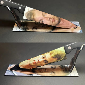 Jeffrey Dahmer Serial Killer Knife With Sublimated Stand